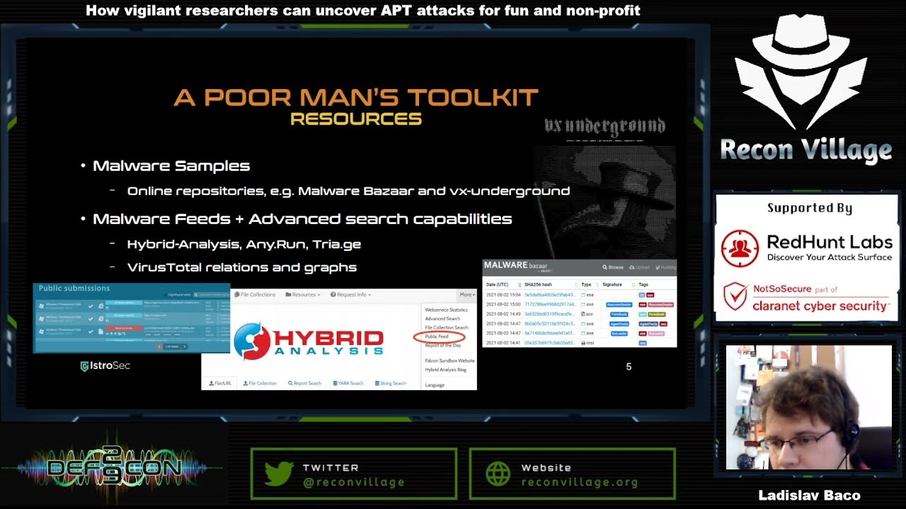 How Vigilant Researchers Can Uncover APT Attacks for Fun and Non-Profit - Ladislav Baco