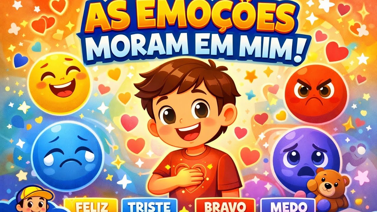 AS EMOÇÕES MORAM EM MIM** 😊😢😡💛| Música Infantil Educativa | Tio Alex Mundo Criança