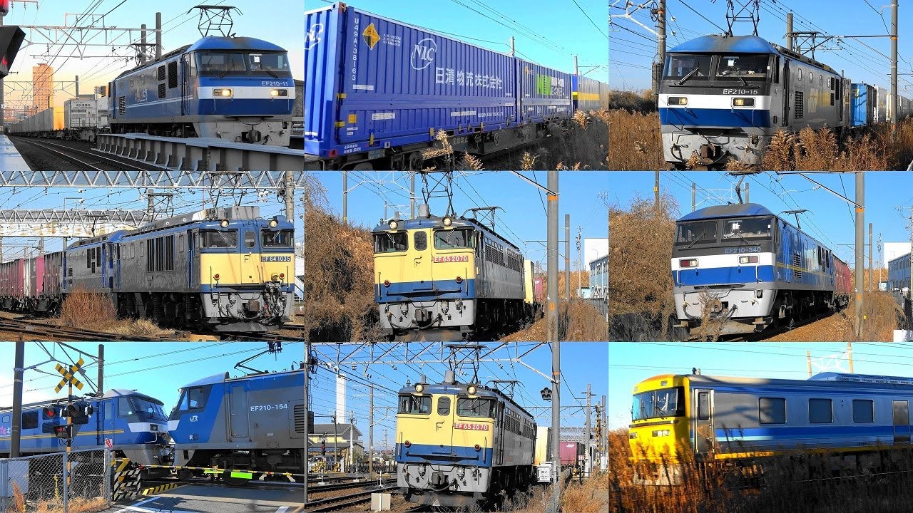 休日の貨物王国‼ 2024,1,14 貨物列車いろいろいっぱい17本 稲沢に鳴り渡る大迫力モーター音と豪快ジョイント音‼ 休日の機関車貨物王国を力走する貨物列車たち 新コンテナU49A日清物流も登場♪