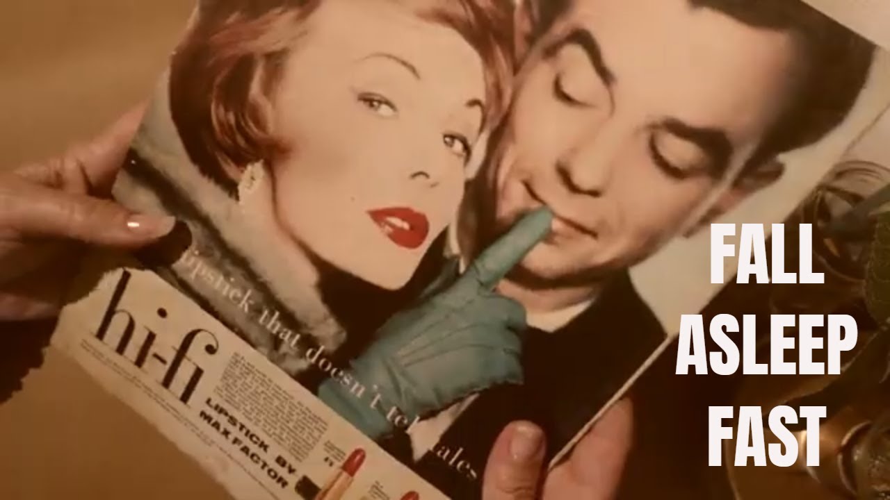 Nostalgic 50s FILM MAGAZINE~ Whispered ASMR and a gentle flip to relax you