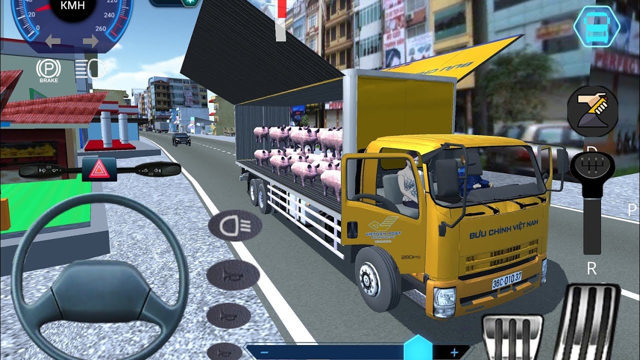 Pig Transport Mission! 🐷 Driving the Vietnam Post Truck through the City! 🚛💨 Truck Simulator Vietnam