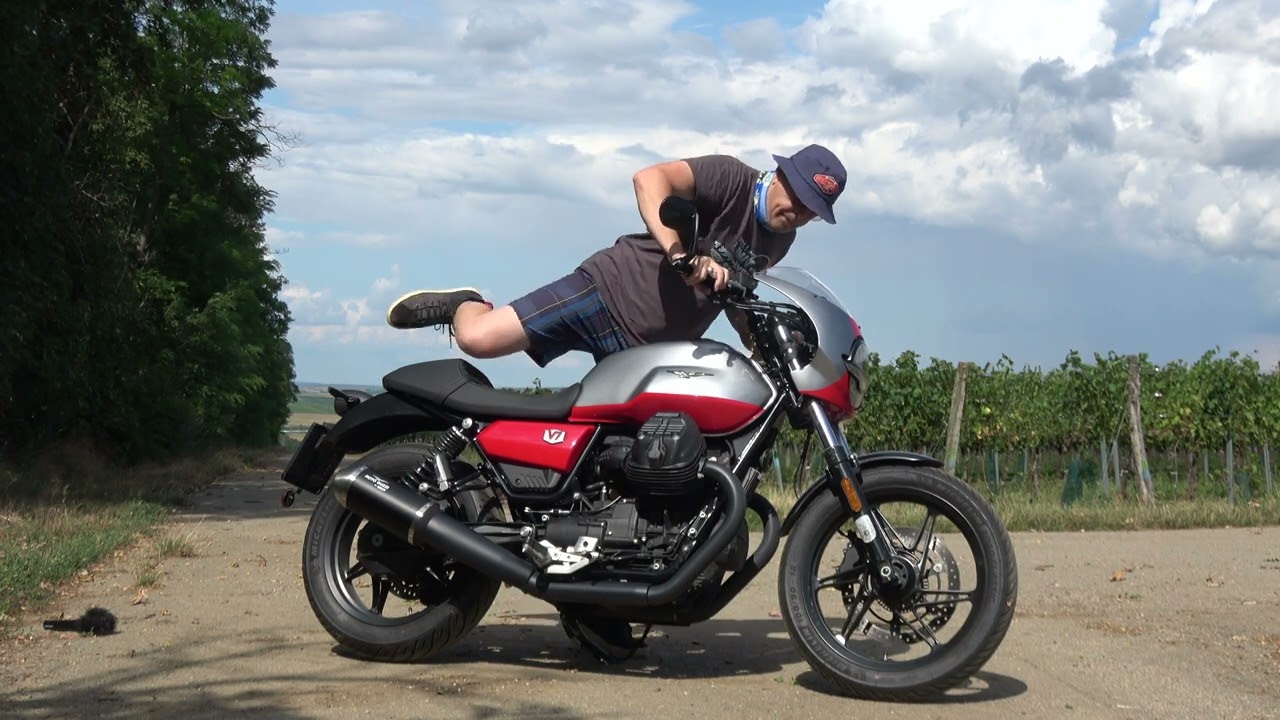 Was bringt Arrow auf der Moto Guzzi V7 Corsa? Soundcheck und Burn-Out