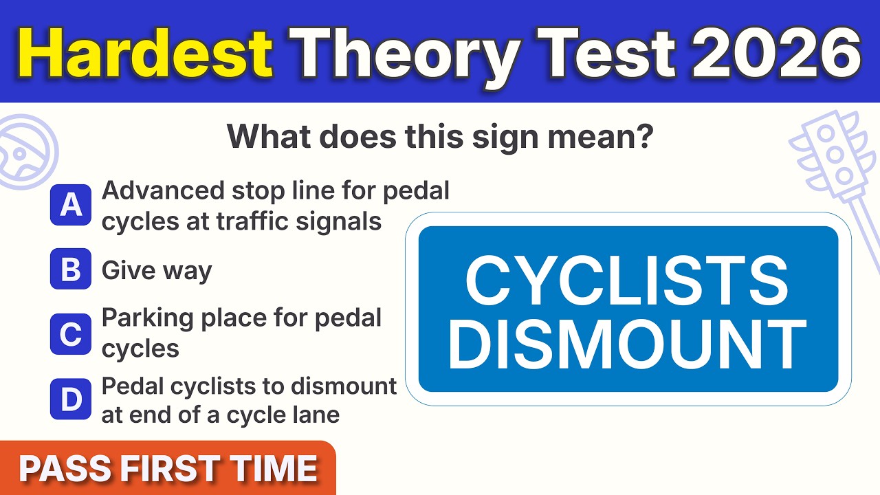 Theory Test 2026 UK | Official DVSA Styled HARDEST Questions (UPDATED 2026!) | PASS FIRST TIME