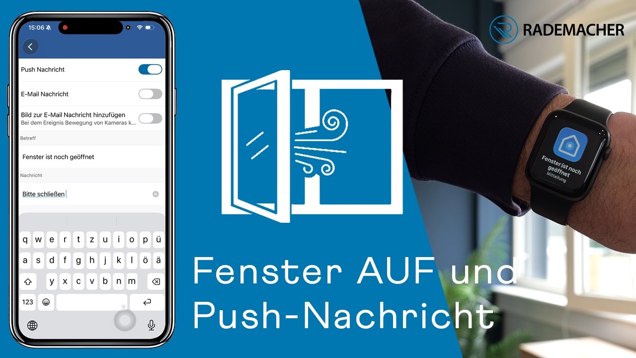 Lüften, aber richtig - Push Nachrichten bei offenem Fenster