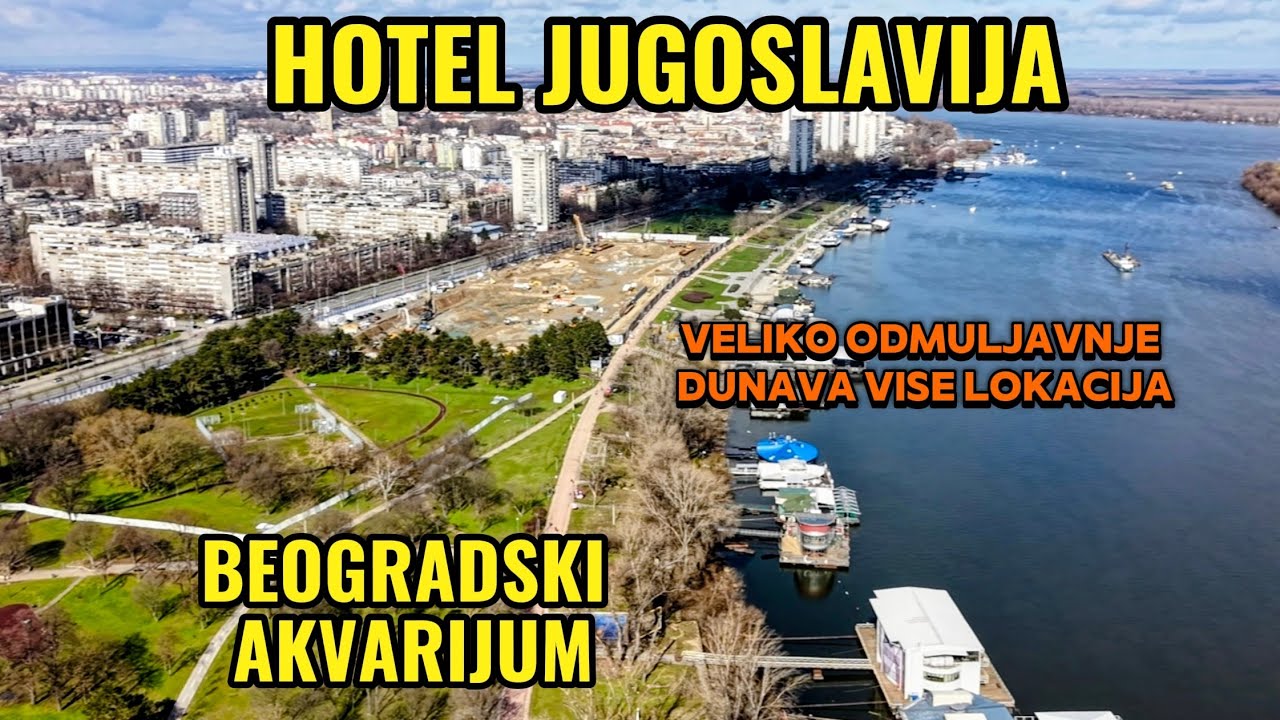 HOTEL JUGOSLAVIJA I BEOGRADSKI AKVARIJUM, VELIKO ODMULJAVANJE REKE DUNAV NA SREDINI VISE LOKACIJA