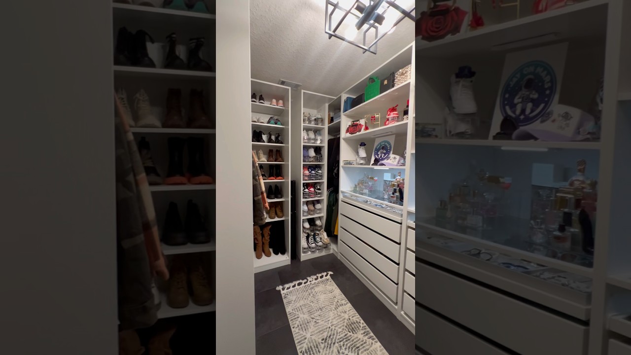 PART 3 OF OUR CUSTOM CLOSET BUILD USING THE IKEA PAX WARDROBE #shorts #youtubeshorts #dreamcloset