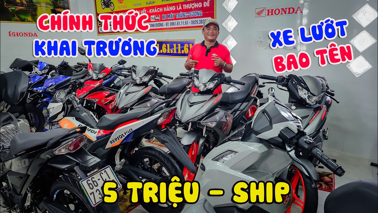 TRÙNG DƯƠNG CHÍNH THỨC KHAI TRƯƠNG XẢ EXCITER 155ABS WINNER MXKING NVX 155 SONIC SATRIA