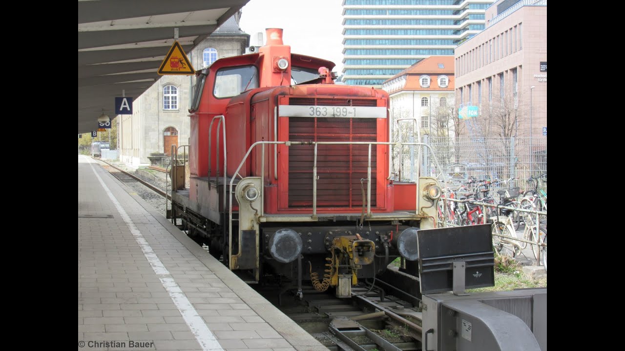 Rangierlok V 60 (363 199): Motorstart und rangieren