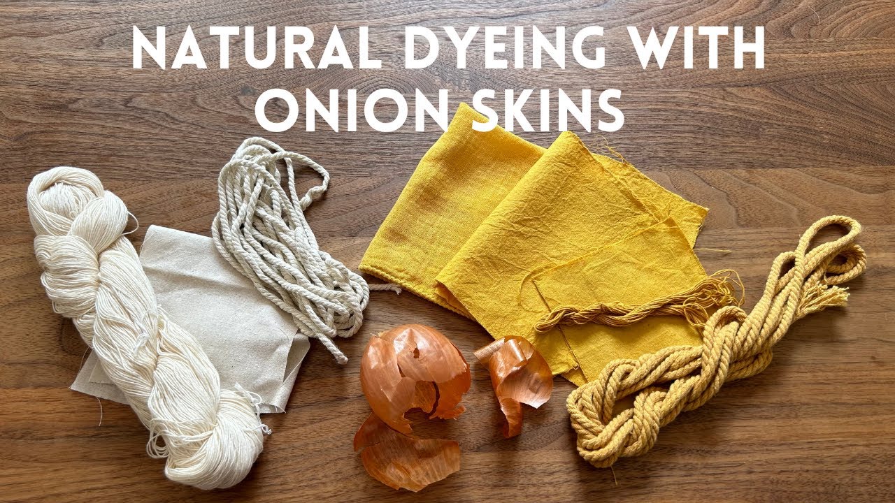 Natural dyeing with onion skins - Reusing food scraps to dye sewing materials! Kusakizome