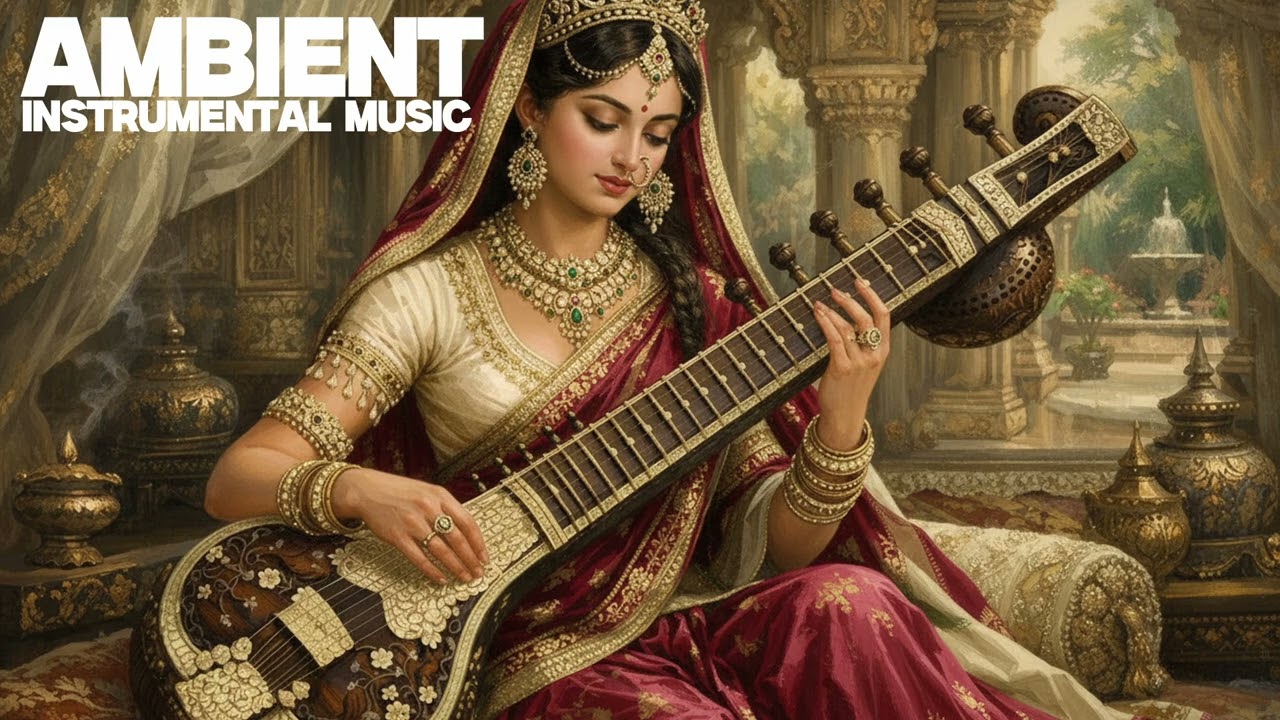 Lotus on Still Water | 40 Minutes Deep Indian Spiritual Music | Indian Sitar | Instrumental Music