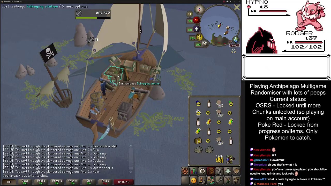 [Botimuz] RuneScape + Pokémon VODs 11/02/2026 | Archipelago