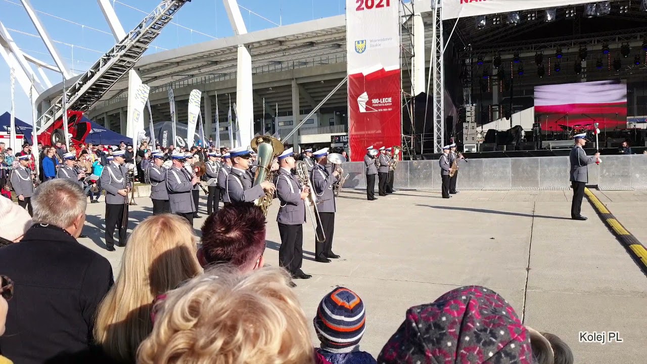 Występ orkiestry Śląskiej Policji: Ghostbusters, Captain America i inne | Stadion Śląski, 11.11.2021