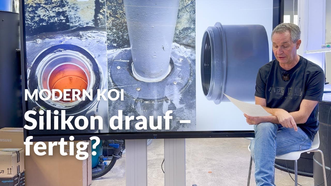 HT-Rohr und Silikon am Koiteich: hält das dauerhaft? | Modern Koi Blog #7982