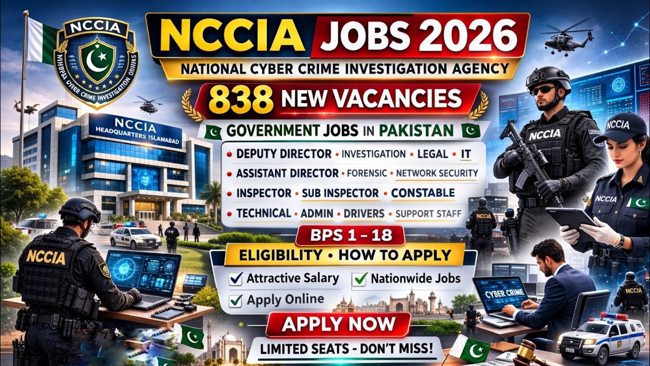 NCCIA Jobs 2026 Pakistan | 838 New Government Vacancies Announced | Apply Online Guide