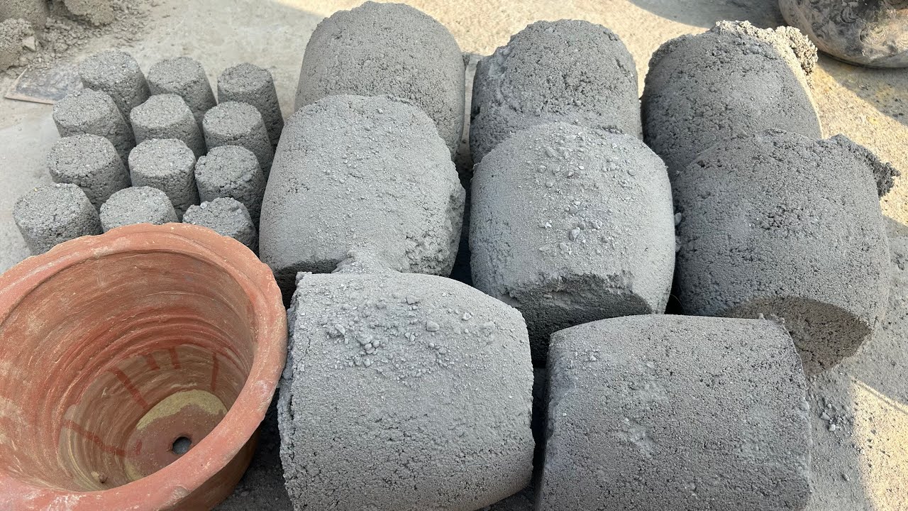 ASMR ~ Crunchy Big Stone Dusty Sand Cement Texture Floor Claypot Crumbling Water 💦 Pool Relaxing 