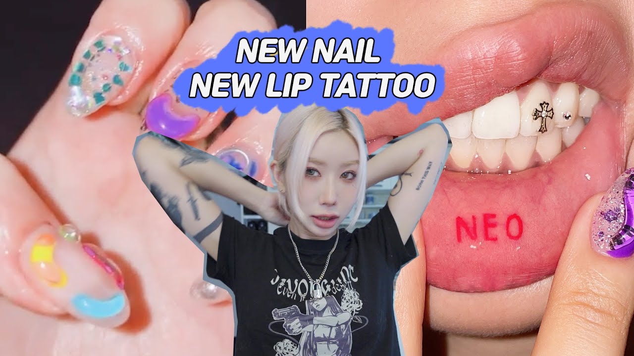 네일 , 입술타투 받는 브이로그! 일주일차 후기까지!  / nail / lip tattoo vloggg 🤩