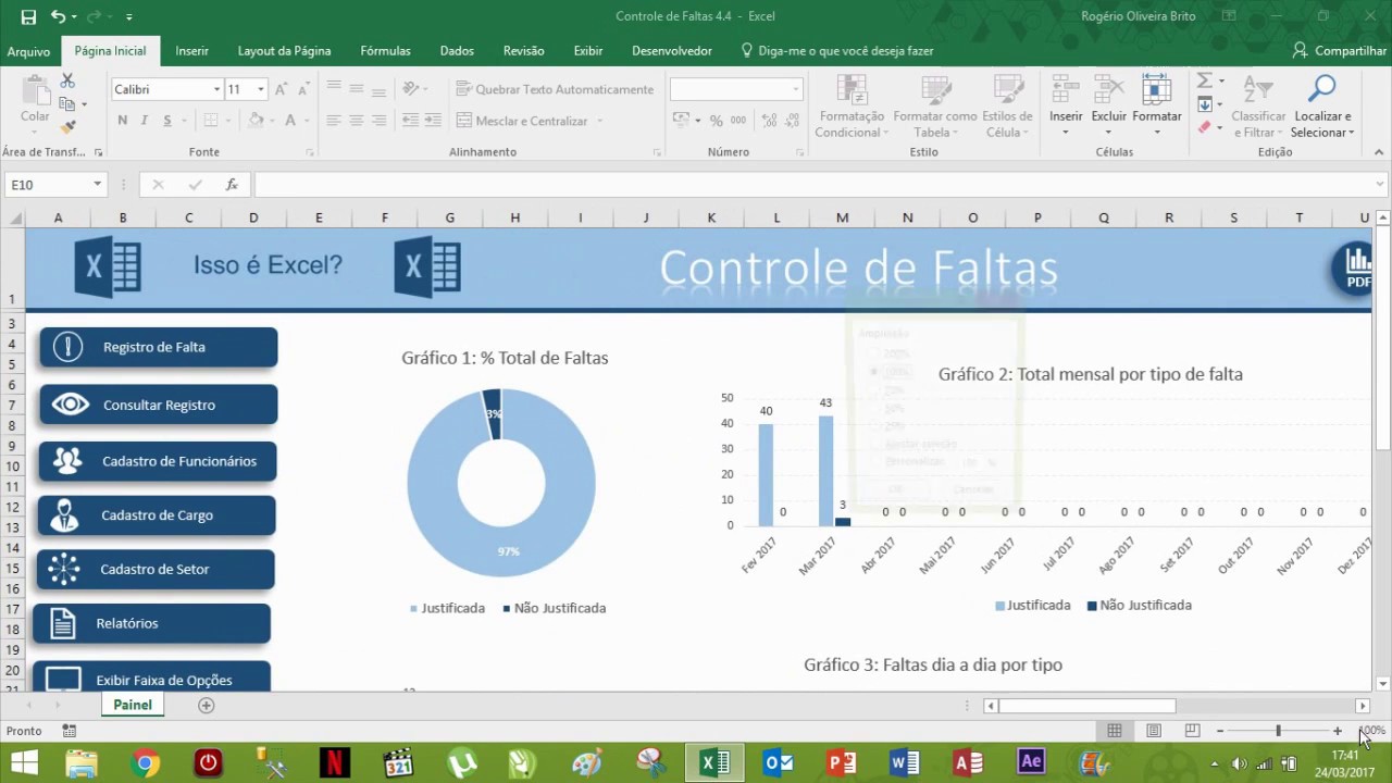 Isso &eacute; Excel? - Controle de Faltas