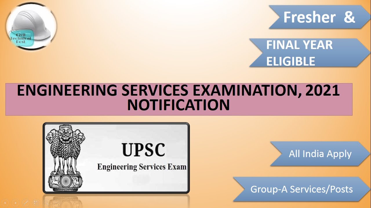 #UPSC-ESE 2021 NOTIFICATION | Group‐A Services/Posts  CIVIL ENGINEER VACANCY | #ESE2021 #IES