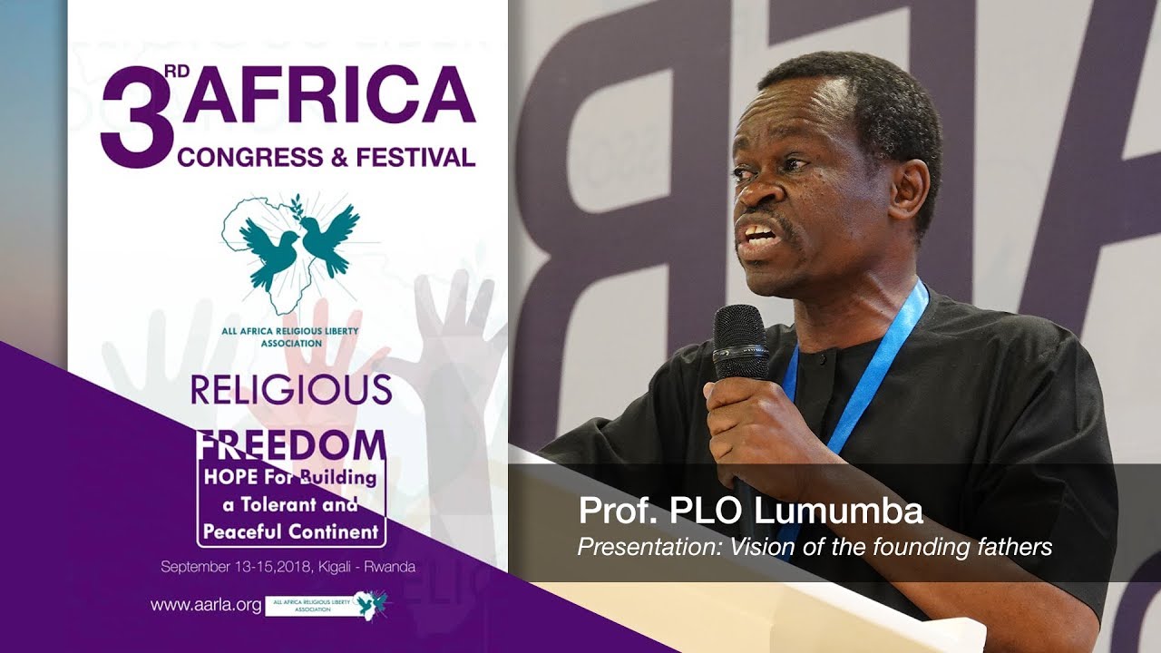 Prof. PLO Lumumba speaks to African religious leaders in Kigali Rwanda