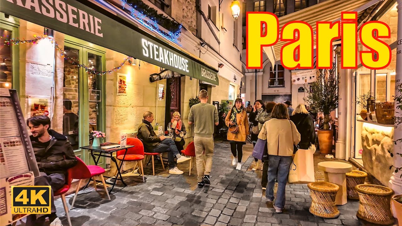 PARIS, FRANCE 🇫🇷 - November 2025 - 4K HDR Walking Tour 🍭🍂| 4K Paris Night💃🍻 | A Walk In Paris