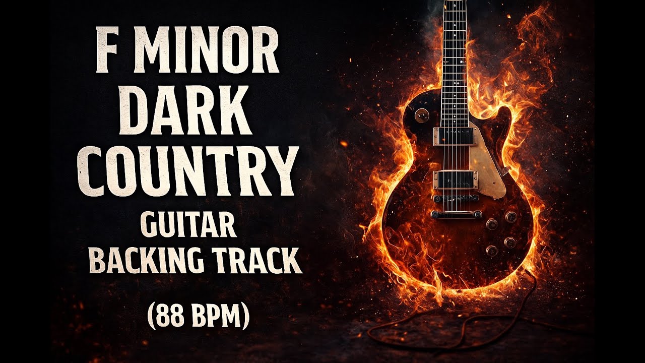 Midnight Whiskey – Dark Country Guitar Backing Track in F Minor (88 BPM)