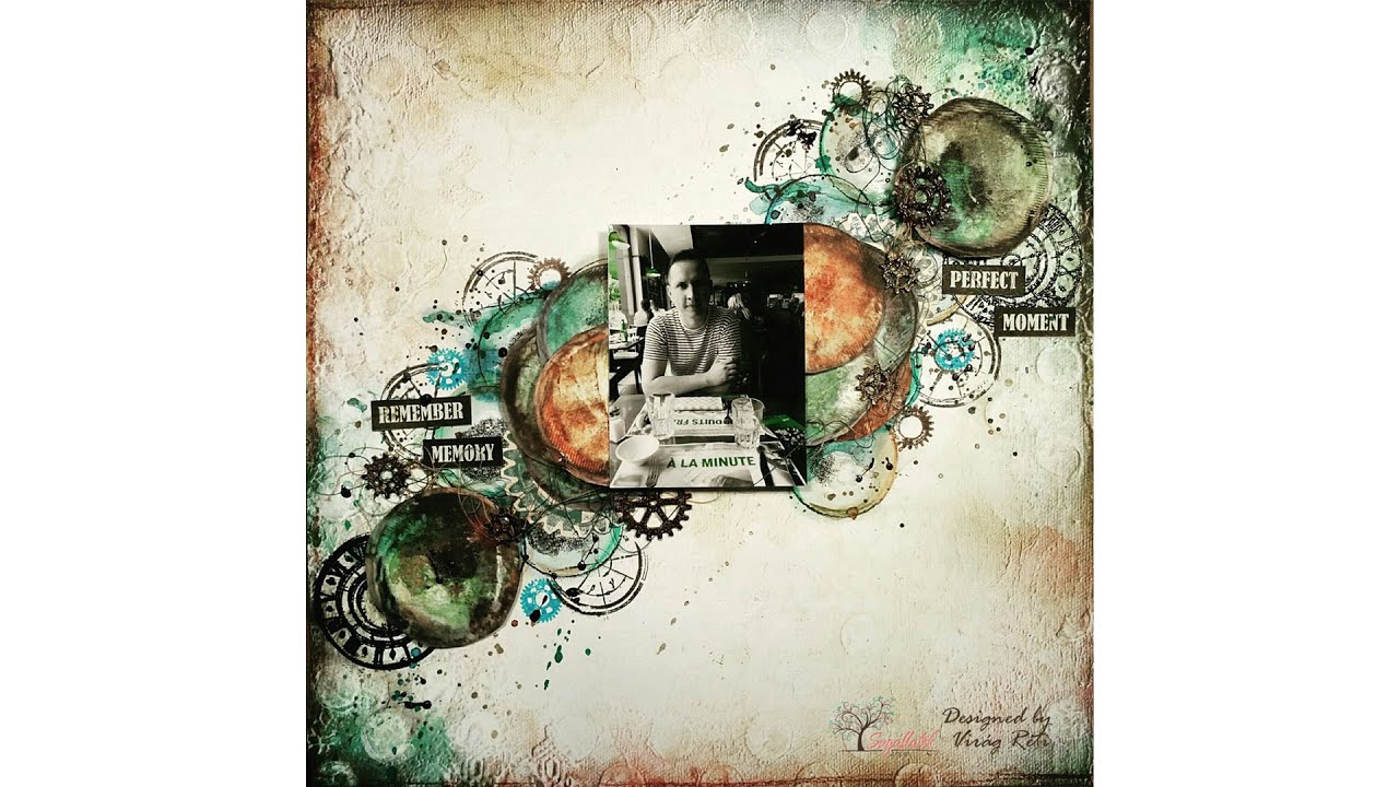 Virág Réti - Mixed Media Scrapbook Tutorial - #12 - 