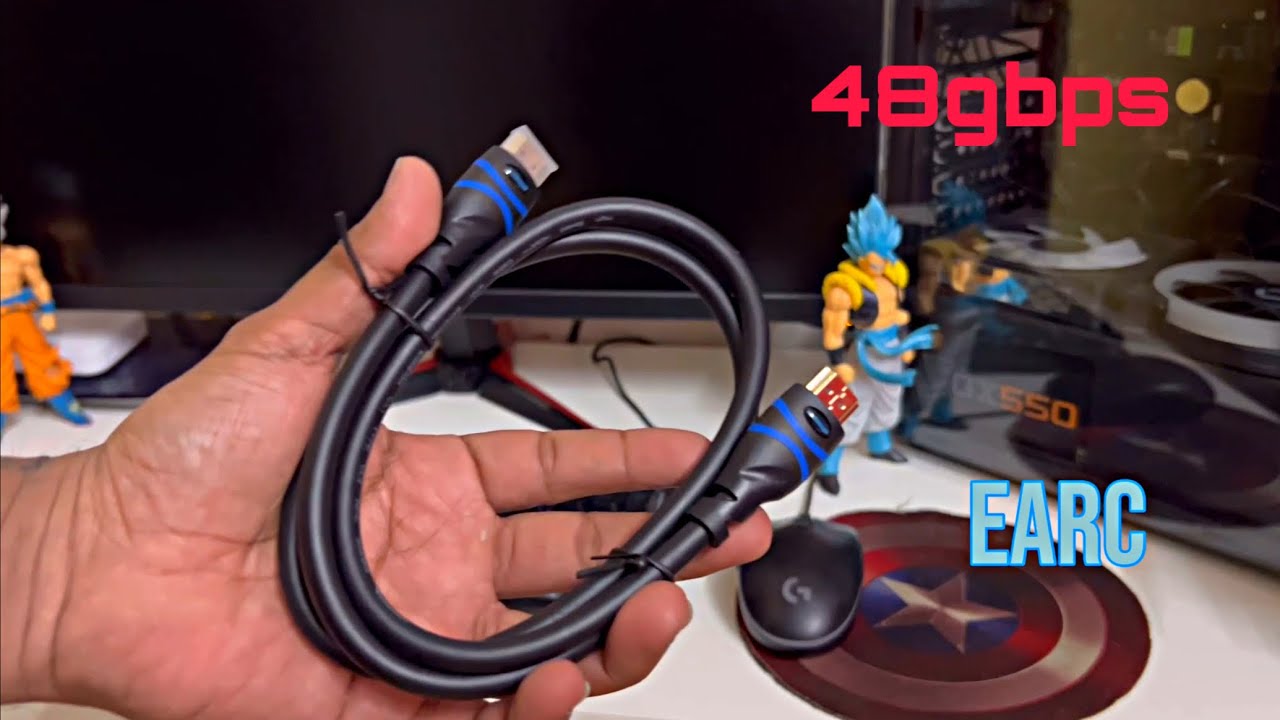 BlueRigger 8K HDMI 2.1 Cable(3FT, 8K 60Hz HDR, 4K