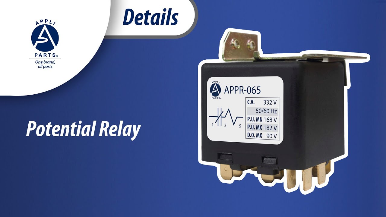 Appli Parts APPR-065 Potential Relay 065, Coil Voltage 332 V, Min Pick up 168 V, Max Pick up 182 V