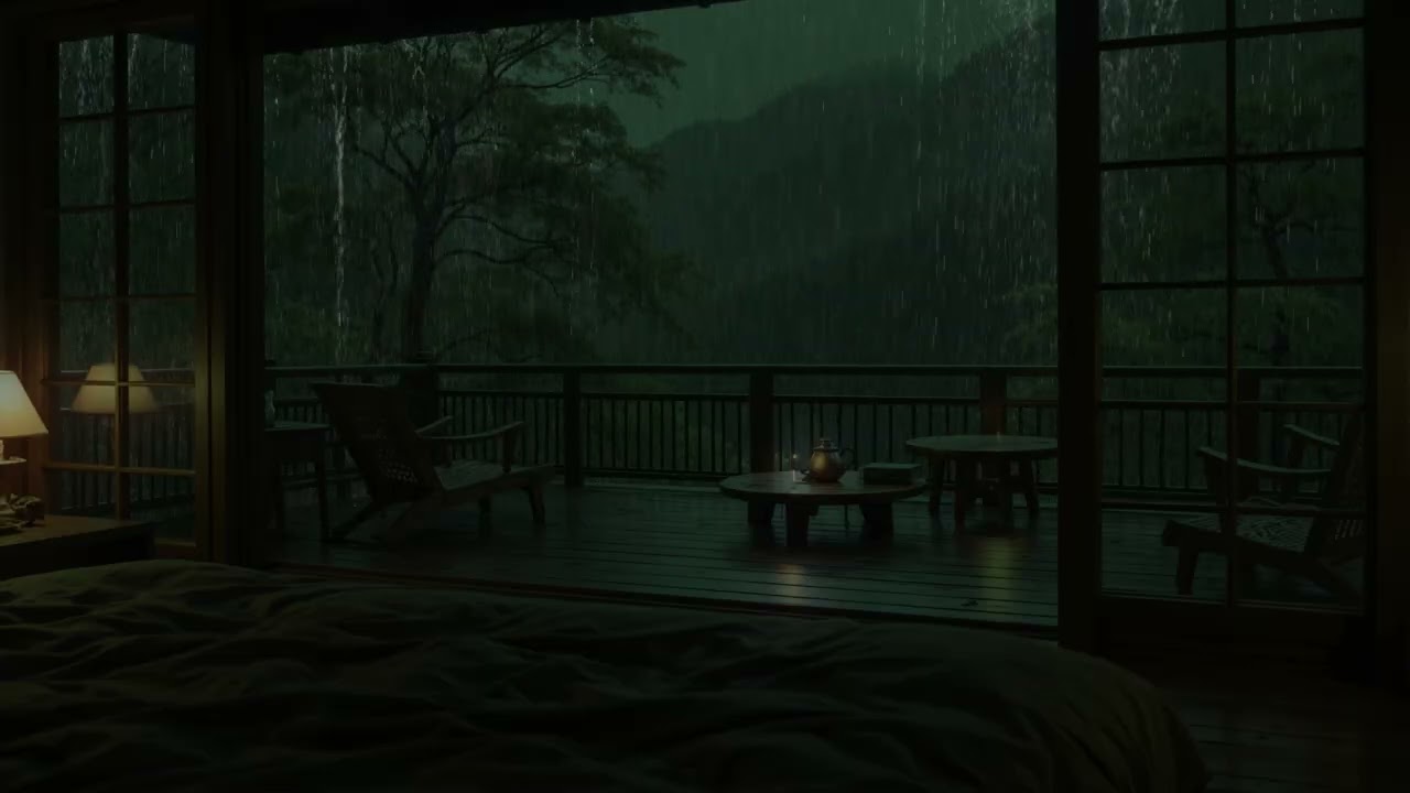 Calming Rain Sounds in a Peaceful Garden (No Ads) 🌧 | Deep Sleep, Relaxation & Stress Relief