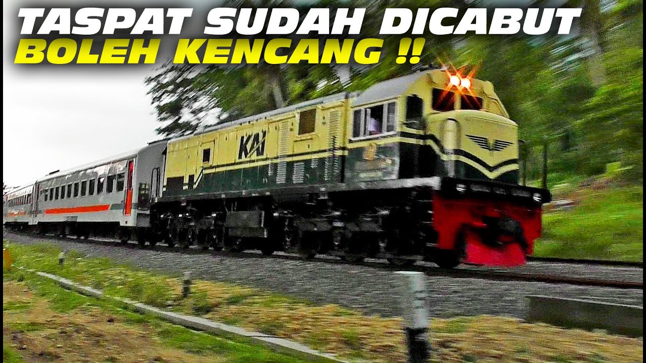 LOKO VINTAGE NGEBUT DI KALIMENUR !!! Setelah taspat dicabut semua kereta api melaju kencang disini