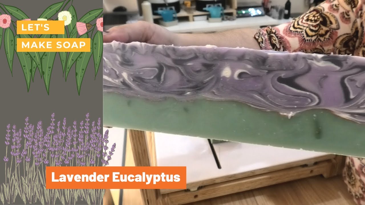 Lavender Eucalyptus Cold Process Soap - I wasn't expecting this to look so good!
