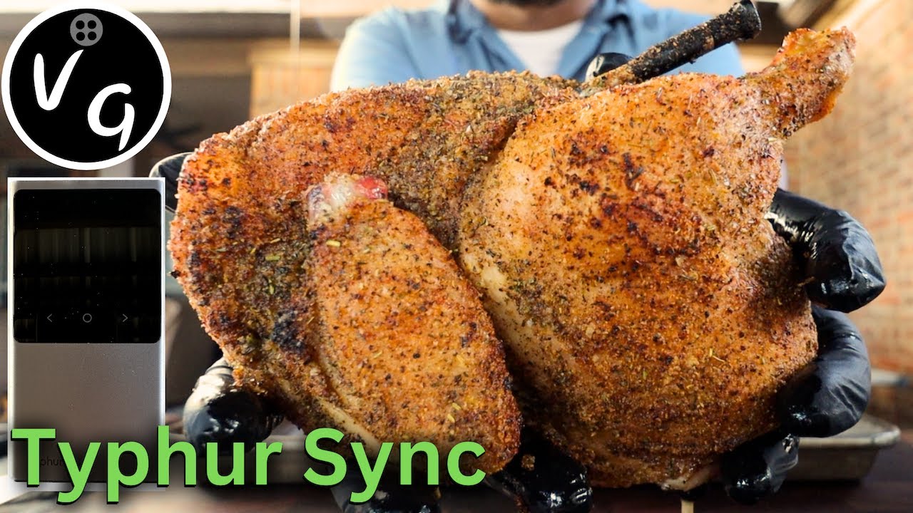 Typhur Sync Wireless Thermometer BBQ Chicken Halves