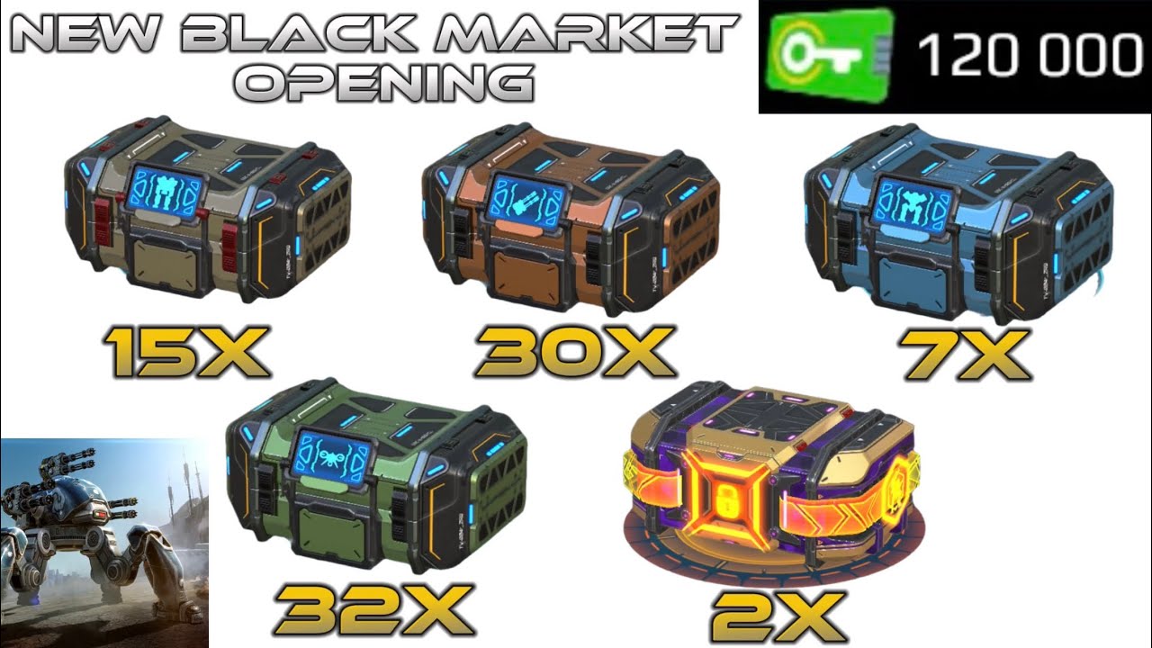 120,000 KEYS OPENING IN THE NEW BLACK MARKET UPDATE | War Robots