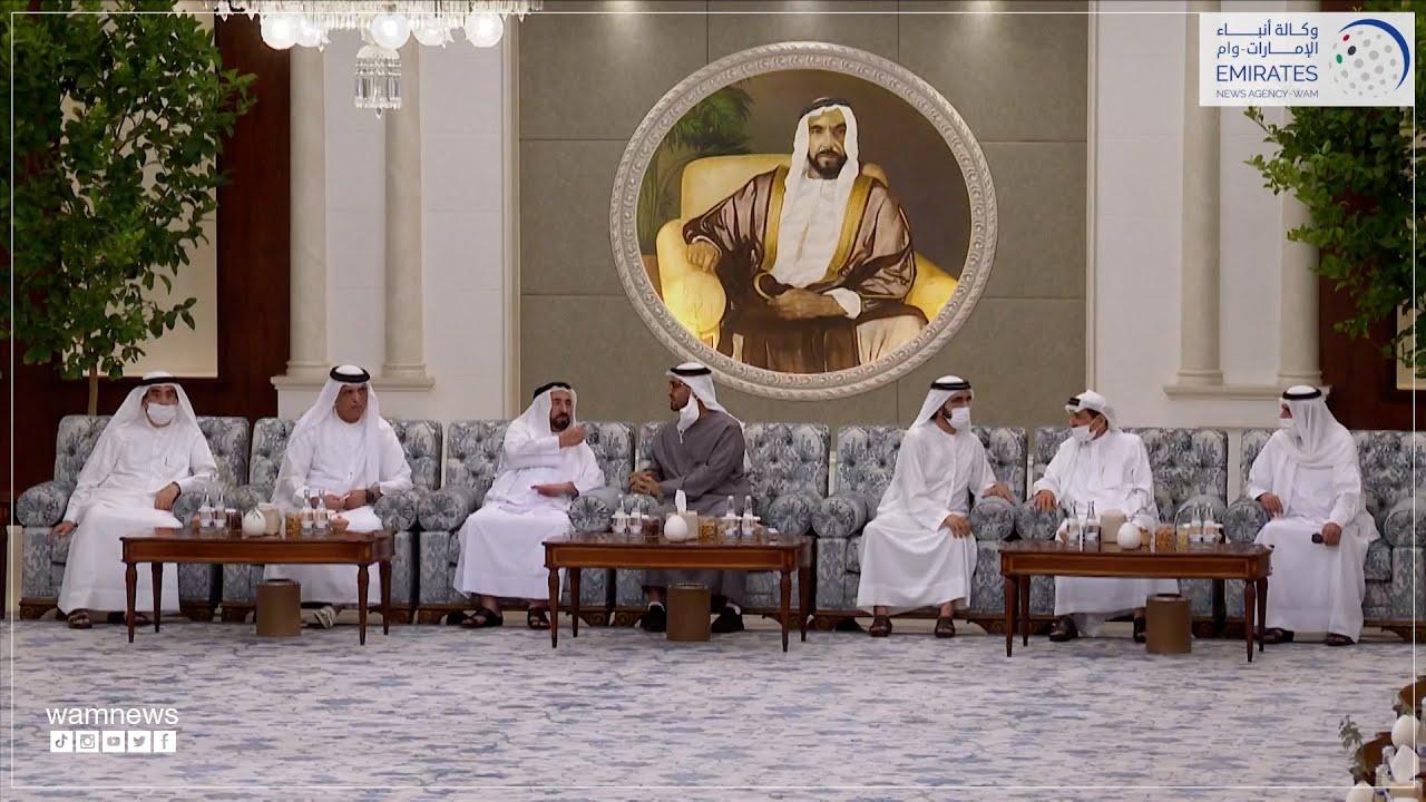 محمد بن زايد يتقبل تعازي محمد بن راشد والحكام في فقيد الوطن الشيخ خليفة