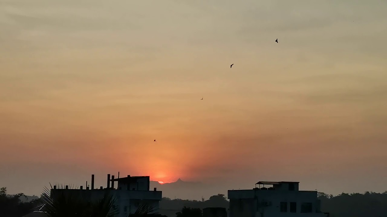 Sunrise in Colombo city with amazing Sri Paada (Adams Peak) View