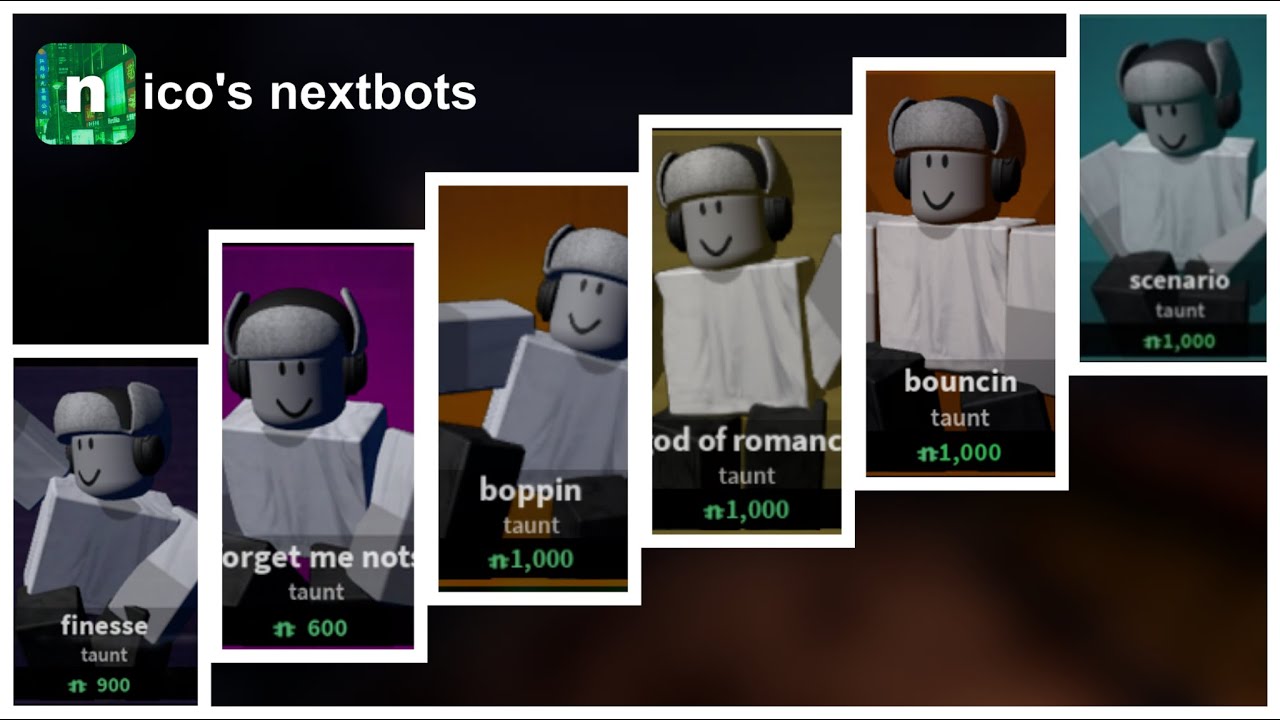 All Nico's Nextbots Emotes | 2024
