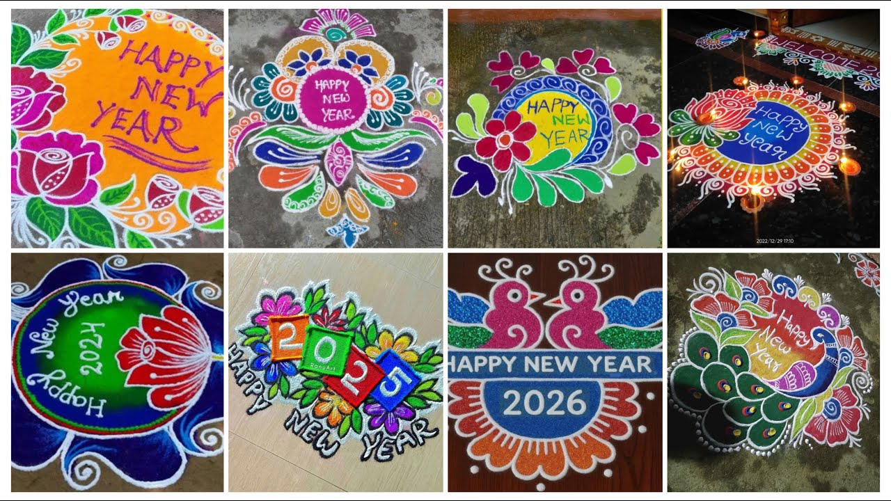 rangoli design new year 2026 | Muggulu designs 2026|rangoli designskolam design 2026 #rangoli