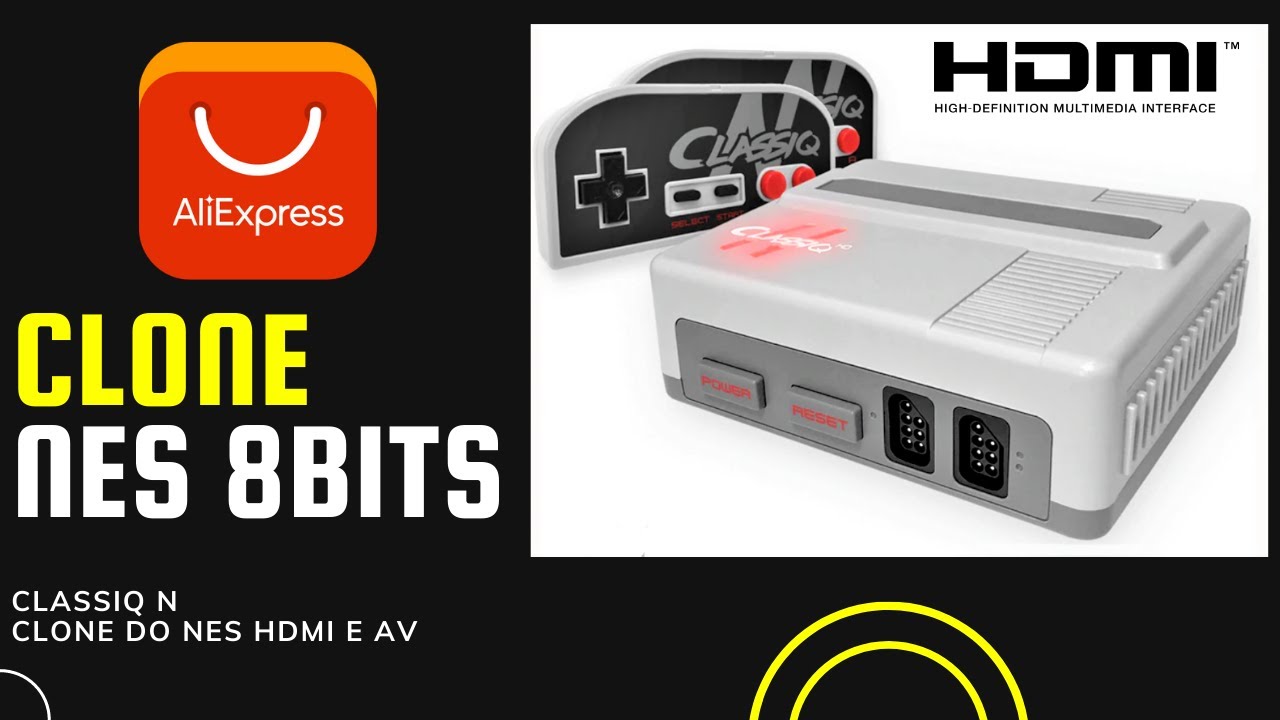 Clone do Nintendinho NES 8 Bits HDMI do AliExpress | CLASSIQ N HD Review e Teste