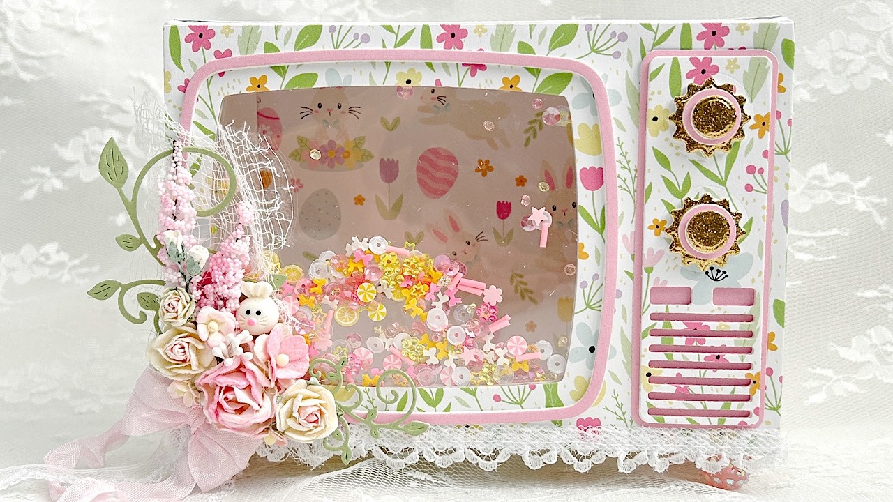 Scrap Diva Designs ~ Пасхальная 3D-коробка для телевизора #scrapdivadesigns