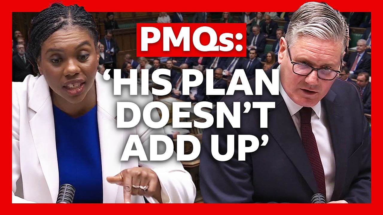 Watch Badenoch accuse Starmer of leaving defence spending &lsquo;mess&rsquo; for Burnham at PMQs | BBC News