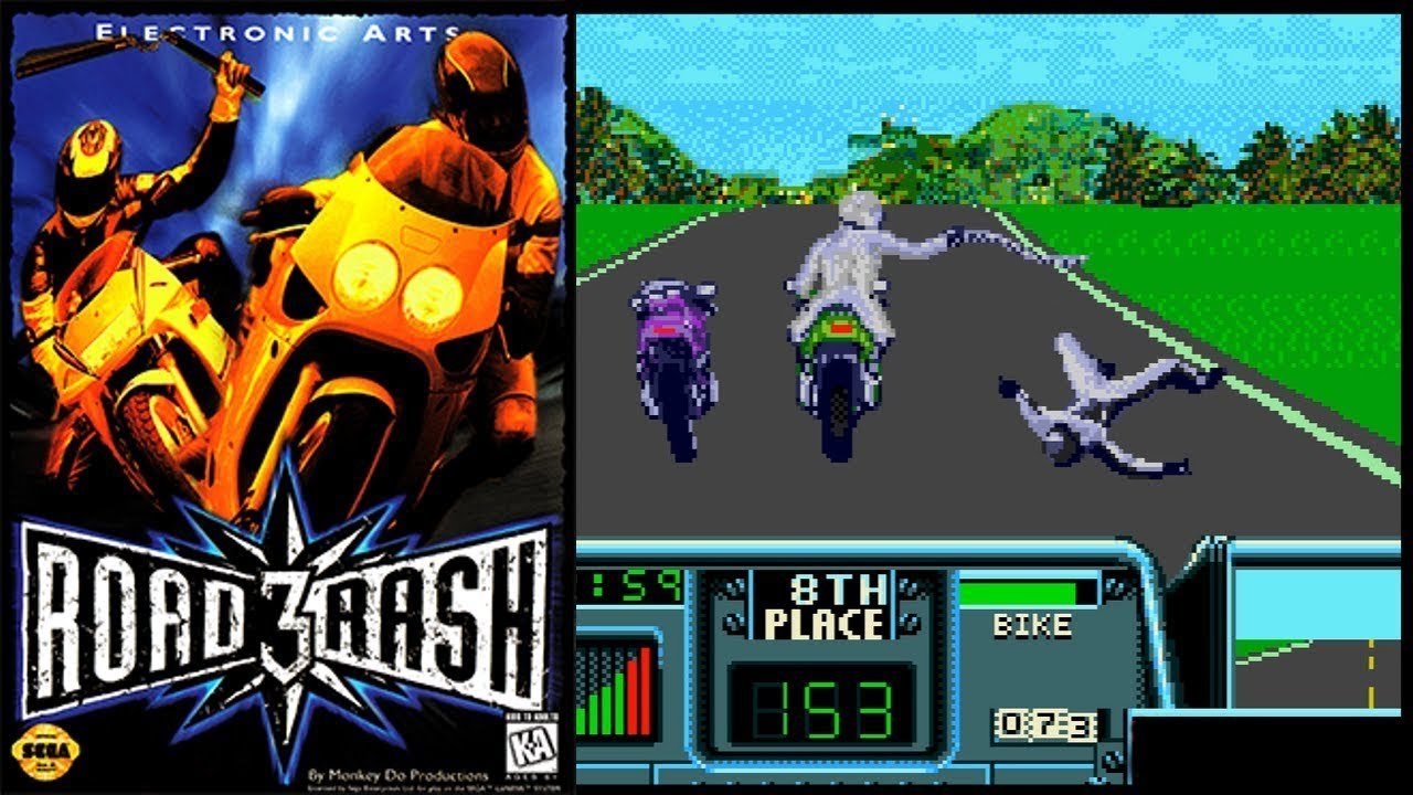 Road Rash 3: Tour De Force  (SEGA) - fighting with all weapons