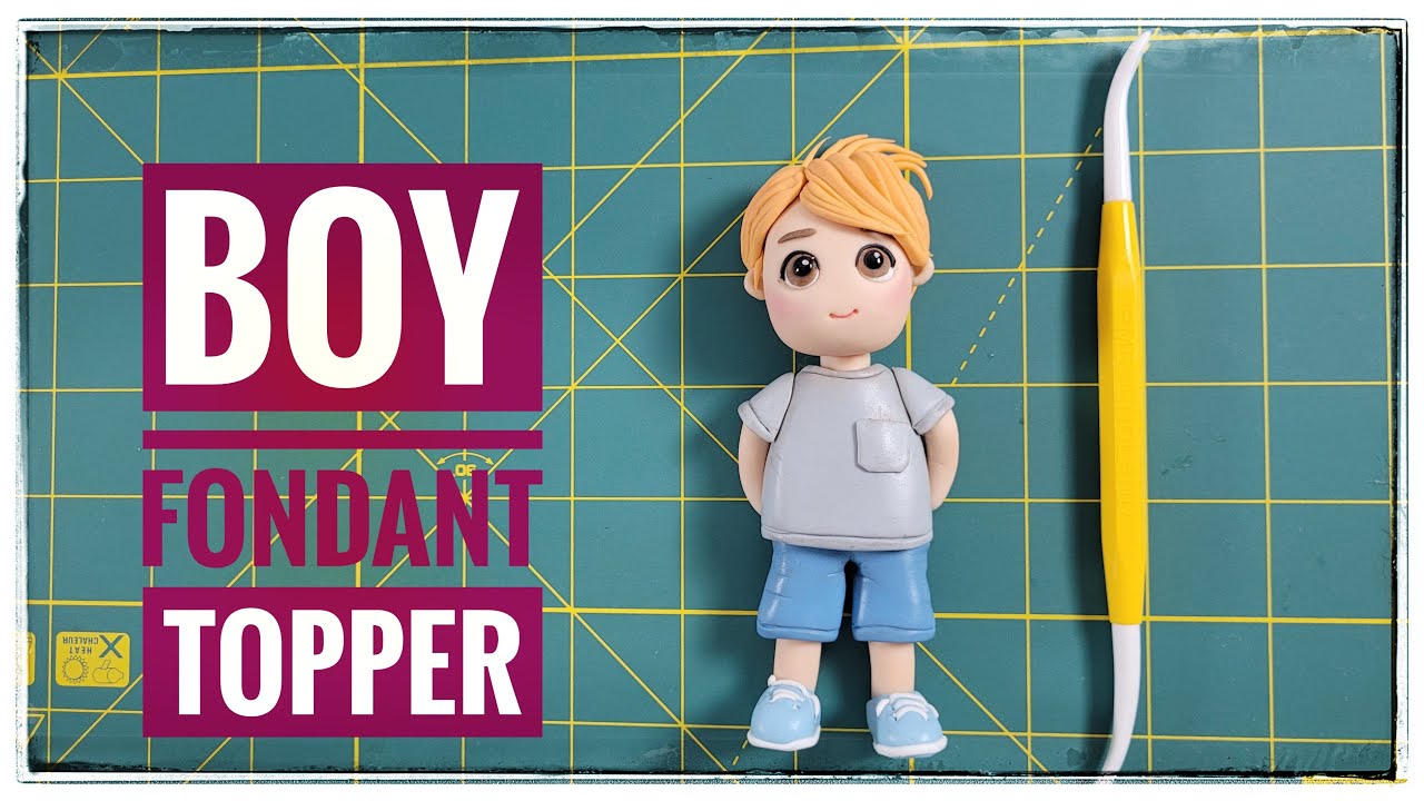fondant boy cake topper tutorial:fondant boy cake topper:fondant boy tutorial:boys day.