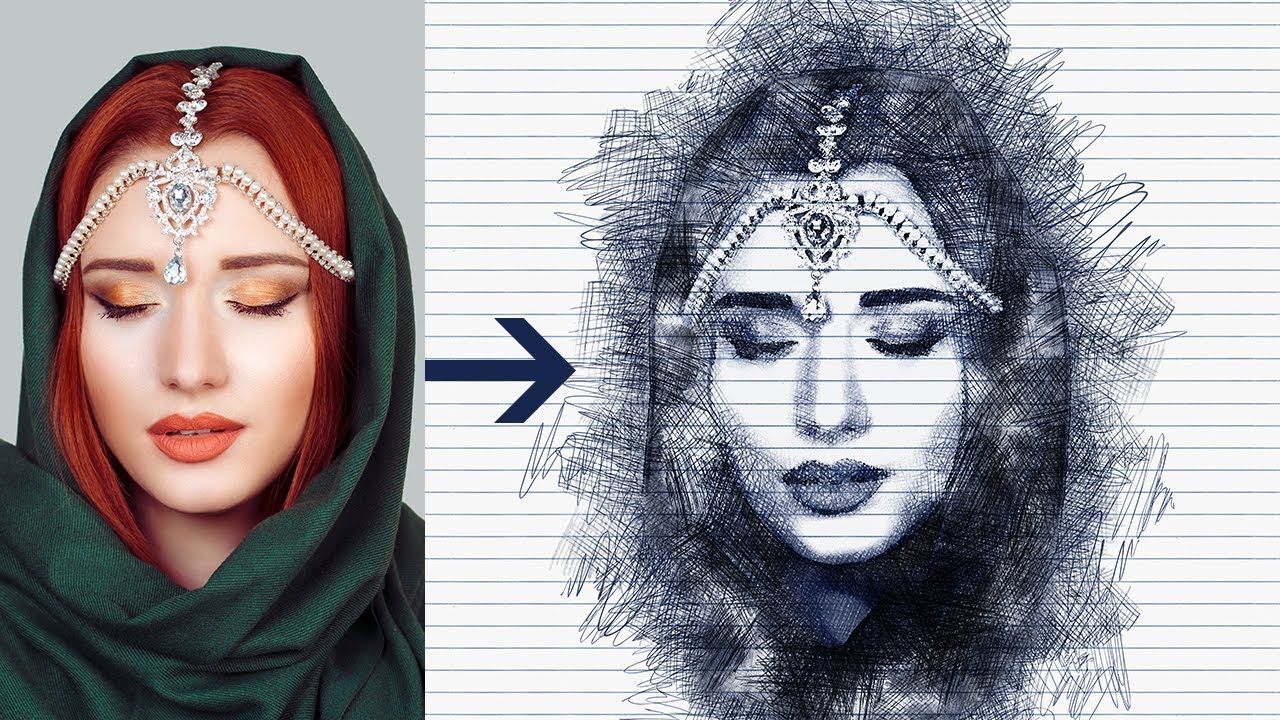 Photoshop Tutorial | Pen Sketch Photoshop Action