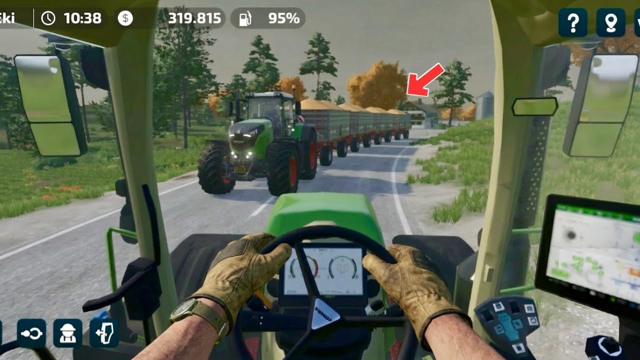 Fs23 FENT TRAKTÖR ‘LE DEĞİRMENE BUĞDAY SATMAK - mobile gameplay 