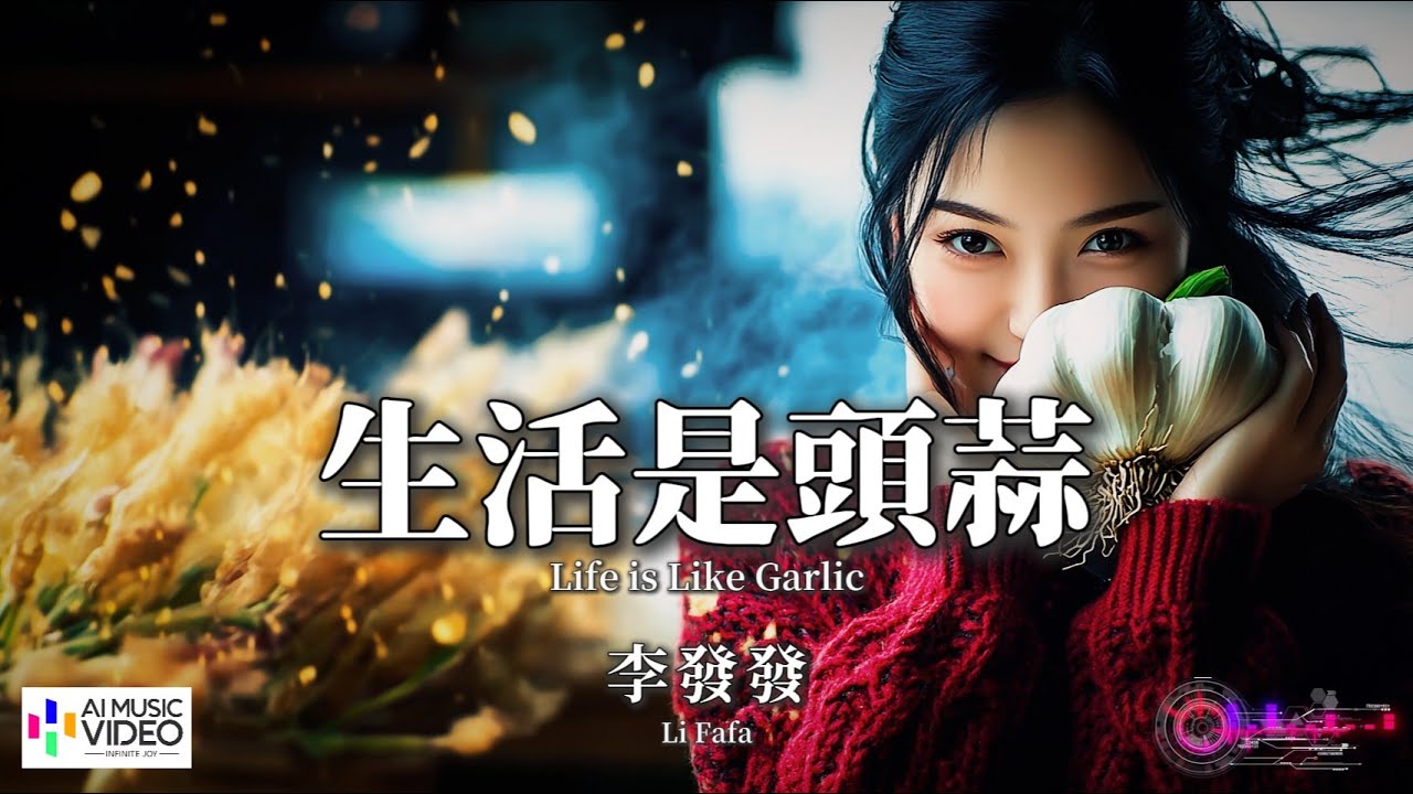【高清MV】李發發 - 生活是頭蒜【Pinyin + Eng Sub | AI音樂視頻 | 中文繁體拼音動態字幕】Li Fa Fa 【李发发  -  生活是头蒜】