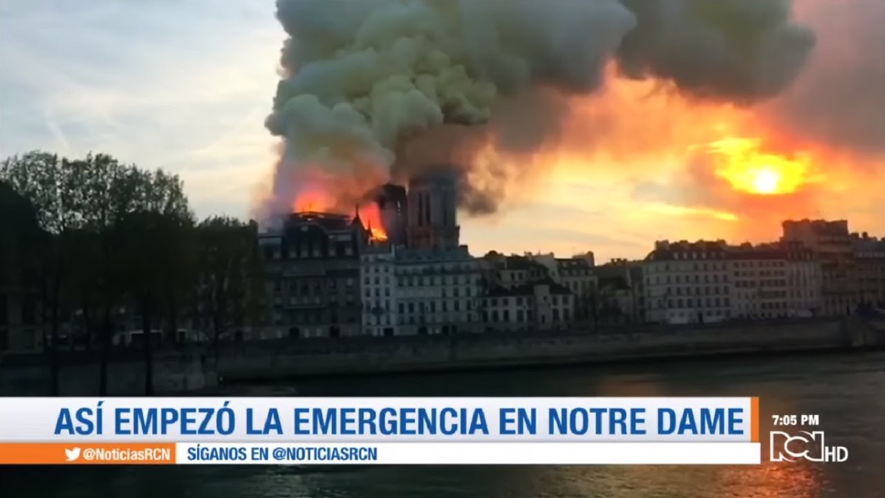 Así se registró el incendio en la Catedral de Notre Dame en París, Francia