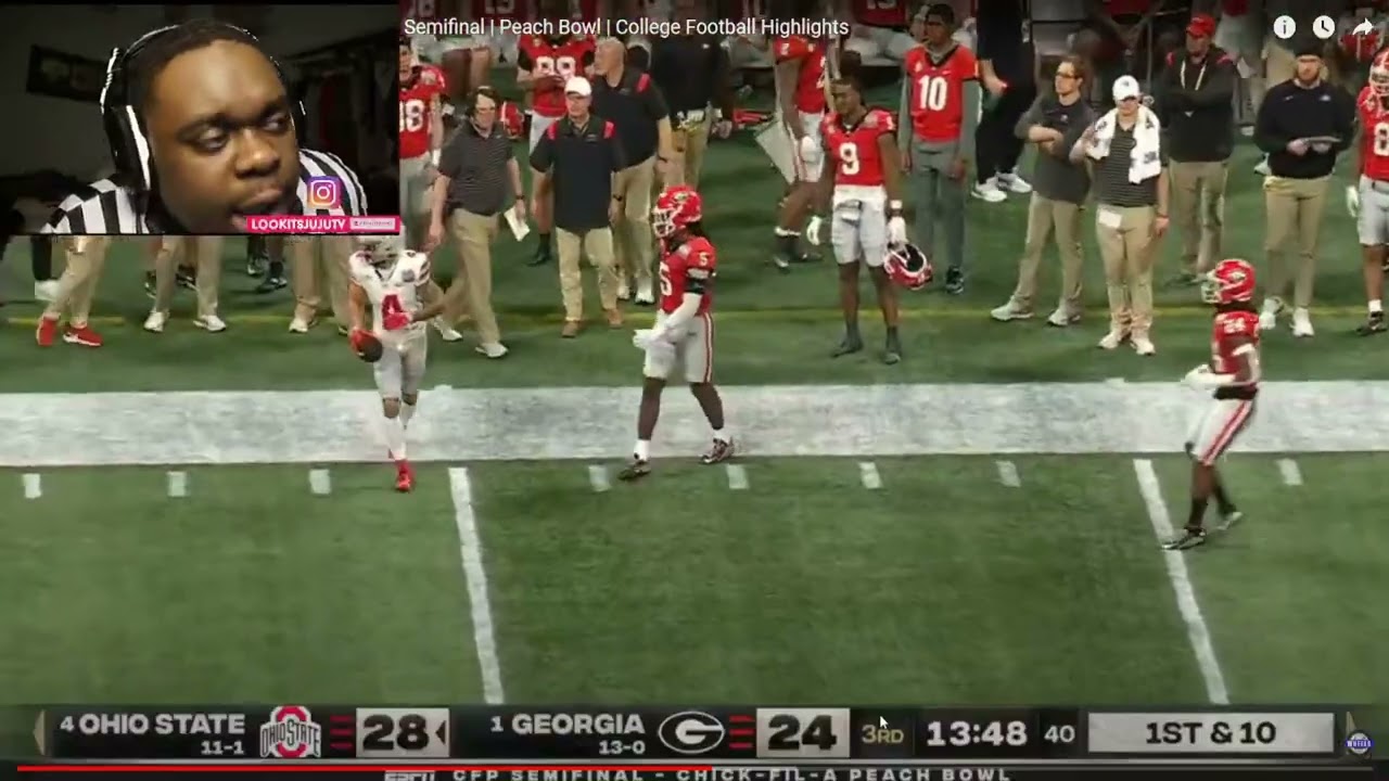JuJuReacts To #1 Georgia vs #4 Ohio State Highlights | CFP Semifinal | Peach Bowl