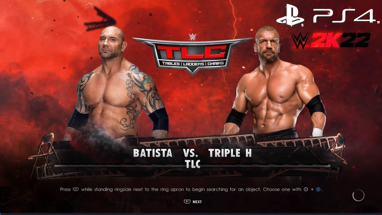 WWE 2K22 (PS4) Batista vs Triple H {TLC Match}