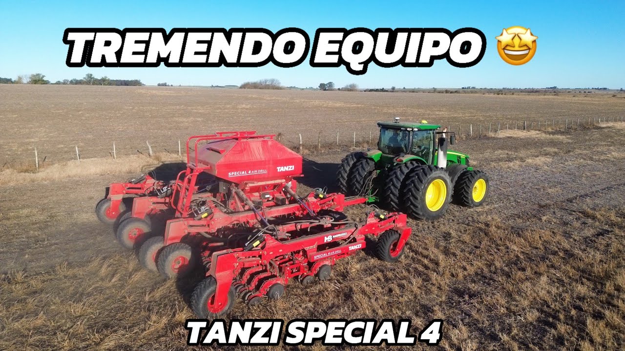 SIEMBRA de TRIGO con la SPECIAL 4 de TANZI y el 8295R en Victoria - Entre Rios