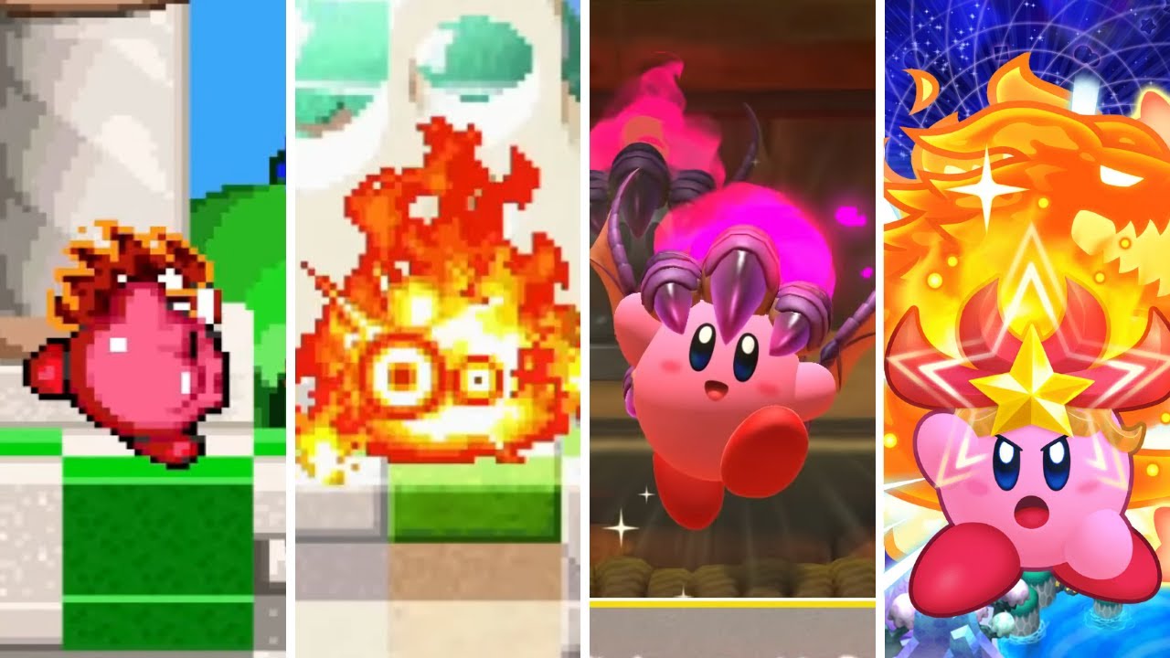 Evolution of Fire Kirby (1993 - 2023)